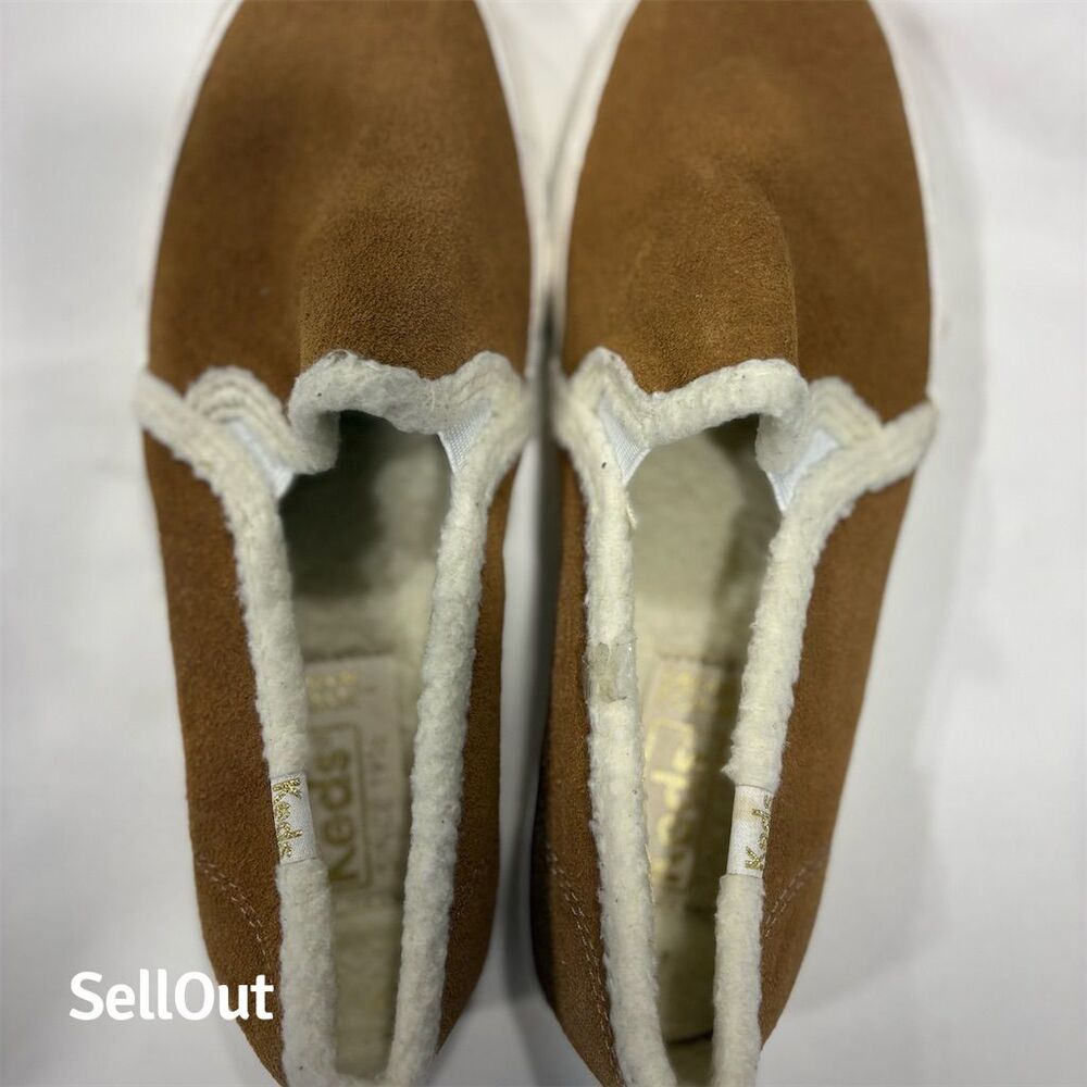 Keds Women's Double Decker Suede Slip-On Sneakers Brown Size 7